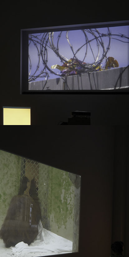 detail of installation:&nbsp; the misfortunes of virtue at the heart of the fertile delta in the land of hyper-reality