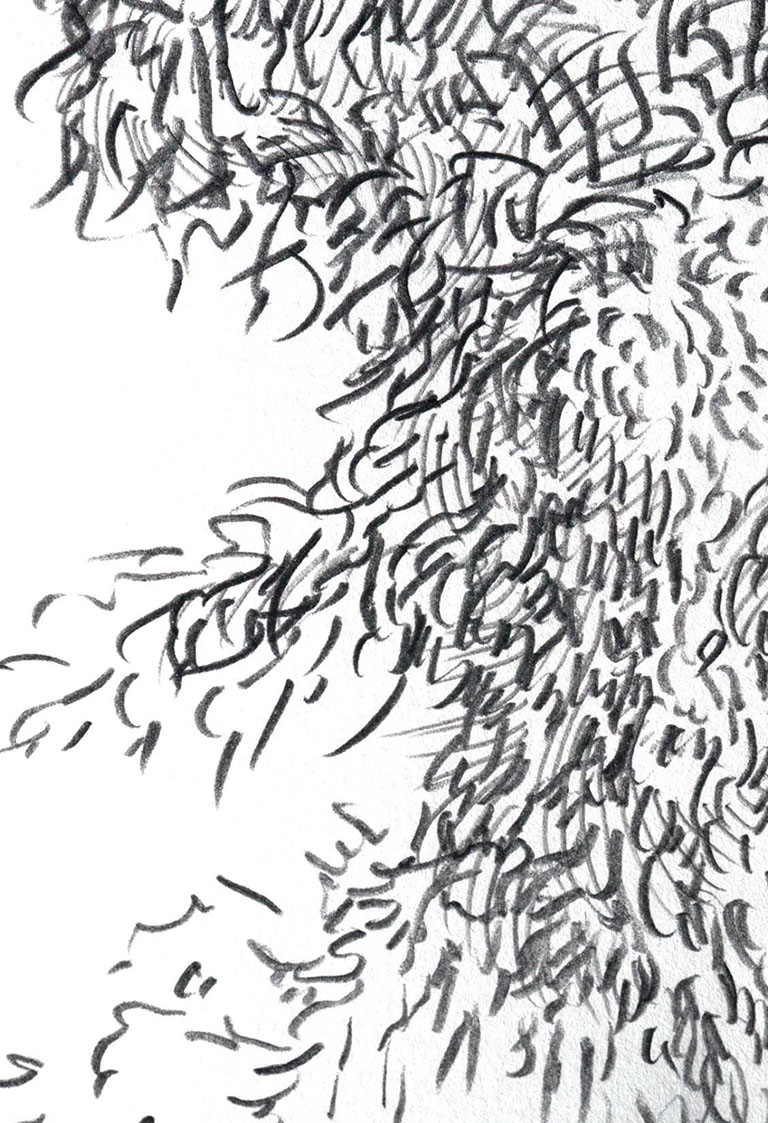 Caterina Verde - Prehistoric Runner, drawing.