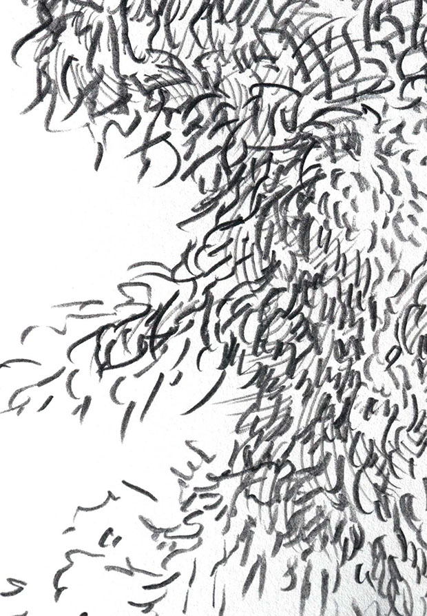 Caterina Verde - Prehistoric Runner, drawing.