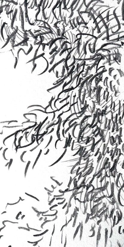 Caterina Verde - Prehistoric Runner, drawing.